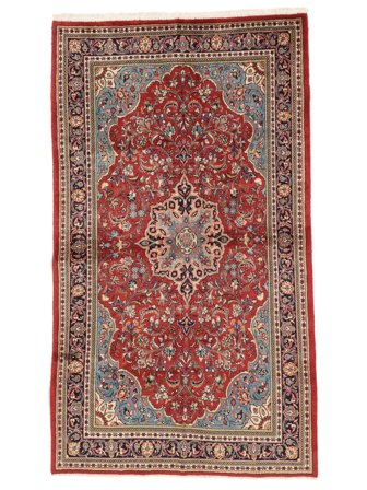 Tapis D'orient Sarough 125X220 Marron/Rouge Foncé (Laine, Perse)
