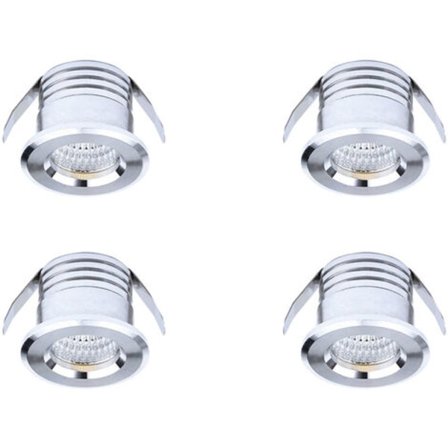 4 kpl mini upotettuja LED-spoteja, 3 W