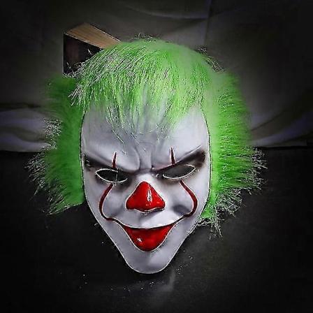It Pennywise Killer Clown Maske Halloween rekvisitter til voksne mænd og kvinder sjove Halloween Halloween karneval Mardi Gras nemme Halloween 