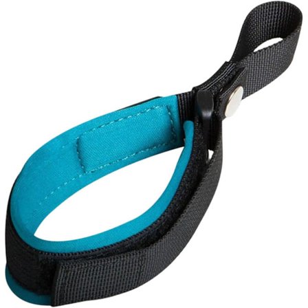 Klassisk sort kæledyrssnor med roterende håndledsrem, der garanterer sikkerhed og komfort for de fleste størrelser