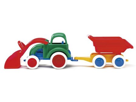 Traktor med släp, leksaksfordon, plast, +3 år - Lyreco - Skola och förskola - Lekmaterial - Leksaksbilar
