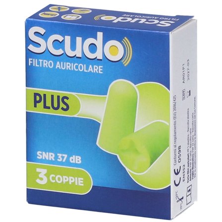 Earplug Scudo Plus 3 Coppie 6 Pezzi