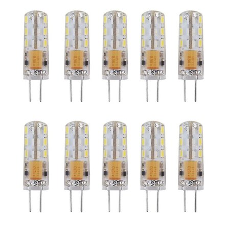 10 st 1W LED Bi-pin Lampor 460 Lm G4 24 LED-pärlor 12V