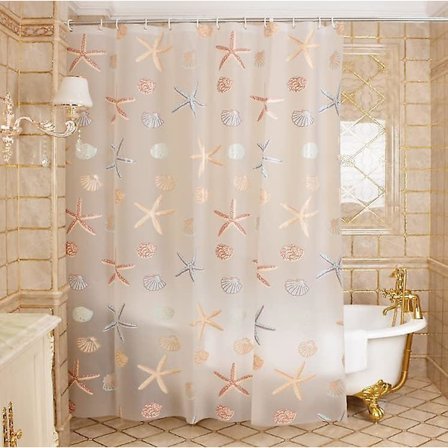 Elegant Peva Duschdraperi Med Krokar 150x200cm