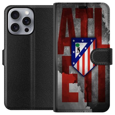 Kompatibel Tegnebogsetui til Apple iPhone 16 Pro Max Atleti grå text