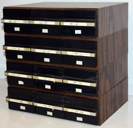 Sverige 1938-1980 - Dubletsamling i 12 kartotekskasser - Postfrisk