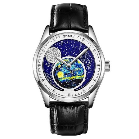 Skmei 2115 30m vedenkestävä kuun vaihe kvartsikello