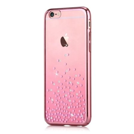 Comma Skal med Swarovski-stenar till Apple iPhone 6(S) Plus - Polka (RoseGold)