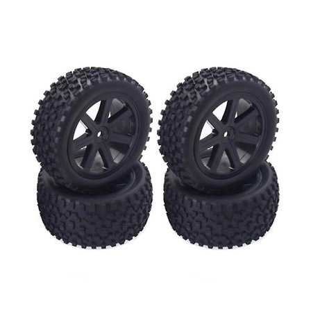 4 stk. Store dæk Bredere dæk Hjul til 144001 144010 124019 124018 124017 12428 1/12 1/14 Rc Bil Upg FDJ