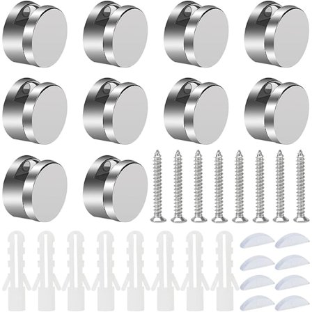 4 stk. Speil Klips Glassklemme, Sinklegering Glassklemme, Speil Festes Holder, Speil Klips, med C