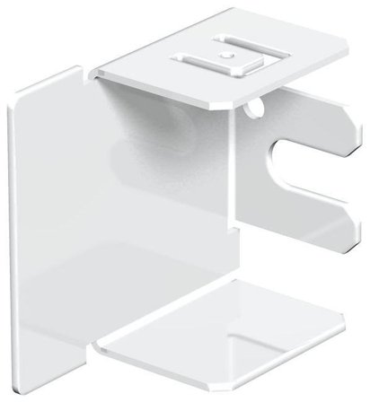 Obo Bettermann 6249418 Endestykke hvit stålplate 40 x 40 mm, Installasjonsmaterial