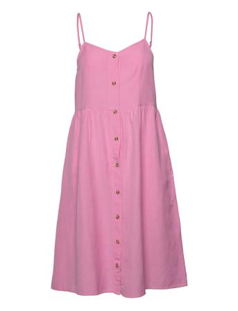 Viprisilla New S/L Strap Knee Dress Dresses Summer Dresses Rosa Vila*Betinget Tilbud
