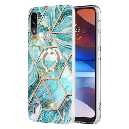 Marmormotiv Motorola Moto E7i Power / Motorola Moto E7 Power skal - Blå