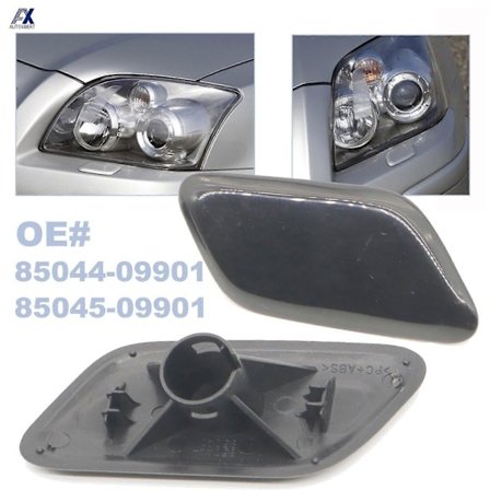 2 stk Frontfanger Lyktespyler Dyse Deksel Lyktespyler Jet Cap For Toyota Avensis 2006 2007 2008 85045-09901