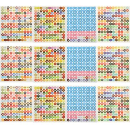 20 ark farverige tal klistermærker Diamanter kunstmaleri klistermærker etiket tal klistermærker