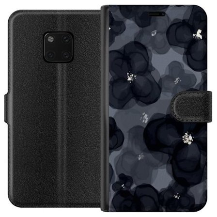 Yhteensopiva Lompakkokotelo Huawei Huawei Mate 20 Pro Abstrakti tummanvärisellä kukkakuviolla, jossa on elegantti ja dramaattinen tunnelma