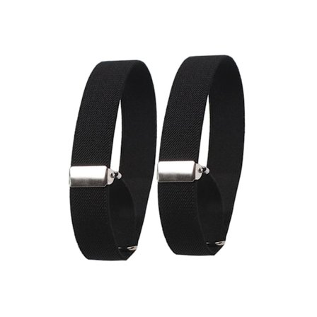 1/2/3/5 2 stk. Mode herre skjorte ærmeholder elastisk Sort 2x32cm