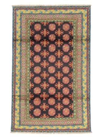 Afghan Fine Teppich Orientalischer Braun/Schwarz (Wolle, )