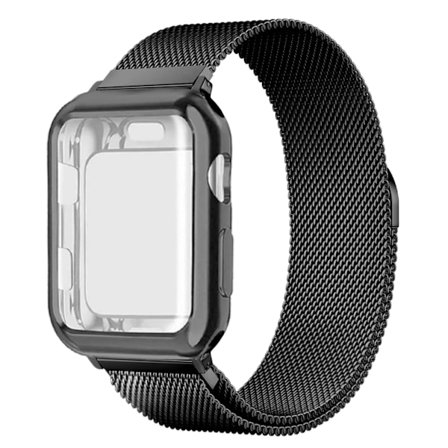 Fodral+Armband Milanese Loop För Apple Watch armband 44mm 40mm 45mm 46mm 49mm 42mm 38mm Armband iwatch Series 10 9 8 SE Ultra 2 Armband