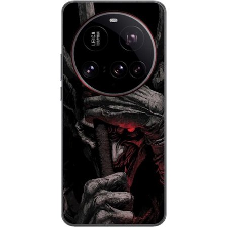 Kompatibelt Mobilskal till Xiaomi Xiaomi 15 Ultra Mörk fantasyillustration av krigare med horn och svärd, dramatisk konst i svart och rött