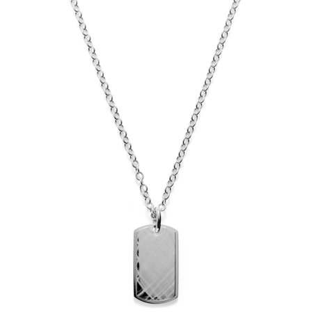 Silberfarbene Graffiti-Halskette für Männer - Edelstahlketten