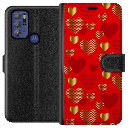 Kompatibelt Lommeboketui til Motorola Motorola Moto G60S GoldenHearts