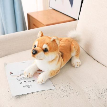 20/35cm Ihanat Shiba Inu Koiran Pehmolelut Söpöt Istuvat Makaavat Pennutuket Täytetyt Pehmeät Eläinlelut Lasten Baby Syntymäpäivälahjat lying yellow 