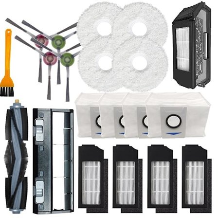 Hovedbørste, HEPA-filter, støvbeholder, moppeklud, støvposedele til Deebot X1 Omni Turbo støvsuger