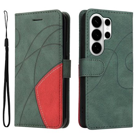 Samsung Galaxy S26 Ultra Plånboksfodral Konstläder Ställ - Grön