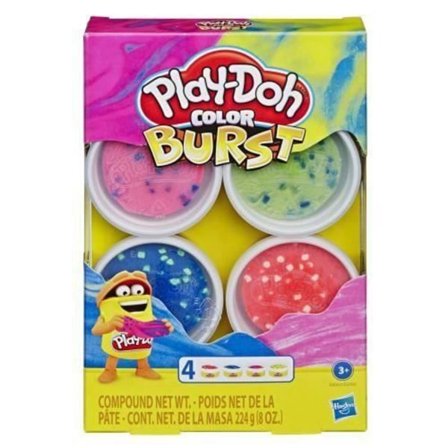 Play-Doh sæt med 4 bøtter Play-Doh farveeksplosion - 5010993618767