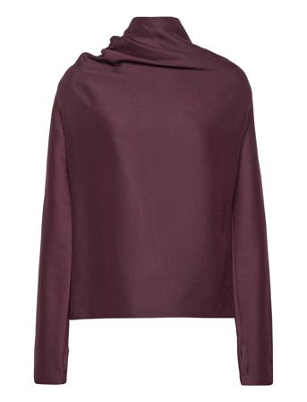 Bella Wool Blouse Blus Långärmad Brun Ahlvar Gallery