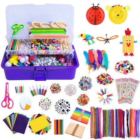 Kunst- og håndværksaktivitetssæt, opbevaringskasser, perfekt til førskole, voksne og gruppeprojekter, hobbykasser til børn, piger og drenge