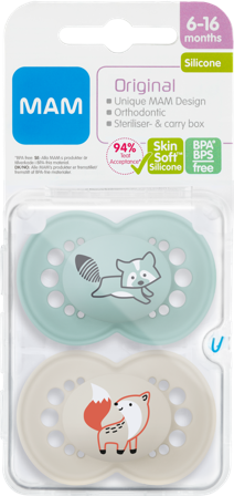 Mam Original narresmokk 6-16 måneder blå 2 stk