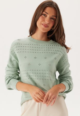 VILA Viril L/S O-Neck Pointelle Knit Vaatteet