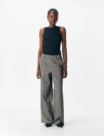 Object Objlisa Wide Pant Aop Noos - Grey - 42