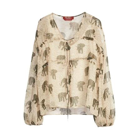 Max Mara Shirt , Beige , Dames , Maat: S