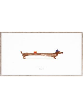 Doug The Dachshund - 30X40 Home Kids Decor Posters & Frames Posters Animal Posters Multi/mønstret MADO