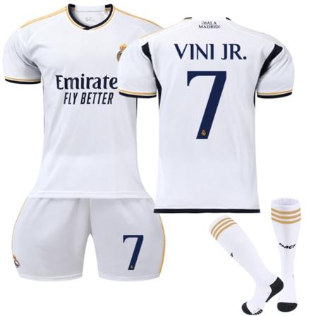 Real Madrid Hjemmefotballtrøye 2023-2024 Vinicius nr. 7 VINI JR Voksen S