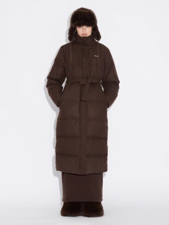 Holzweiler Tech Wool Down Coat - Dk. Brown - Women's - L