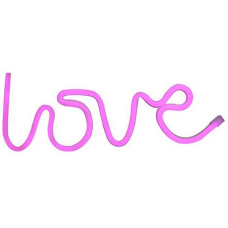 LOVE Neonlampa Självsäker Kärlek Äktenskapsförslag Dekoration Nattlampa Cell USB Dubbel Dual-use Modellering Lamp, Modell: Rosa Cell USB - modell: 