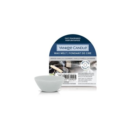 Yankee Candle Wax Melts Smoked Vanilla & Cashmere 22g - Candela Profumata