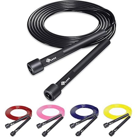 Sports Hopptau for Trening Boksing Fitness Trening Hopp Gym Trening Fettforbrenning for Menn, Kvinner og Barn (Svart)