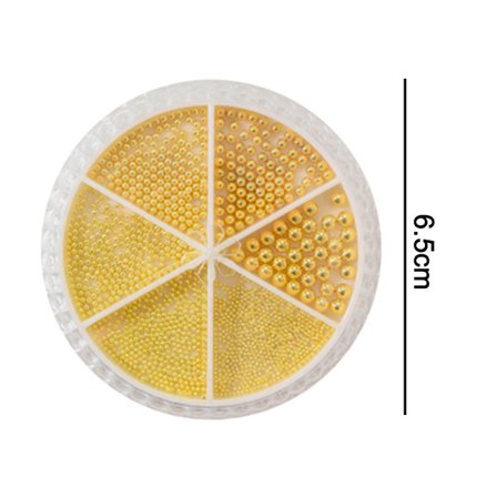 Blomma Nageldekor Lådor Pearl Glitter Nageldekoration, Guld - high quality