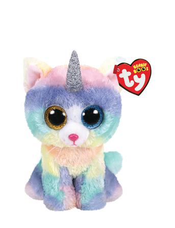 Ty Heather - Cat With Horn 40 Cm Toys Soft Toys Stuffed Animals Monivärinen/Kuvioitu TY