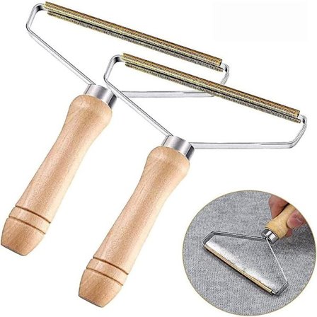 2-pak, Hårfjerner til kat og hund, pelsfjerner til tæppe, tøj, genanvendelig fnugfjerner, rullerager, skraberen-FD-