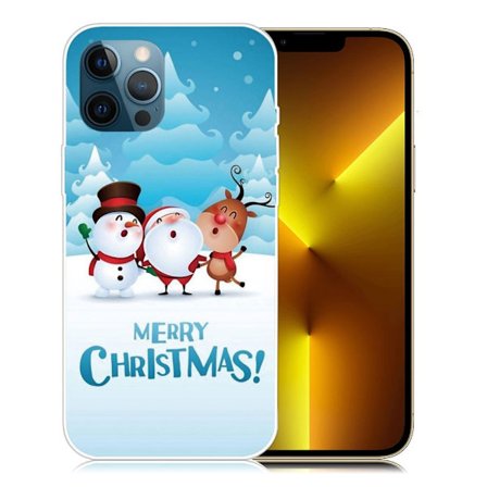 Christmas Series Santa Deer Pattern IMD Flexible Protective mobil cover iPhone 13 Pro Max 6.7 inch - Snefelt