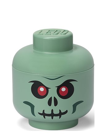 LEGO STORAGE | Lego Storage Head (Small) - Green Skeleton | S