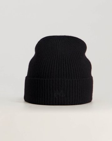 MAGGIORE Merino Wool Beanie Svart Mössor Kille - Kids Brand Store