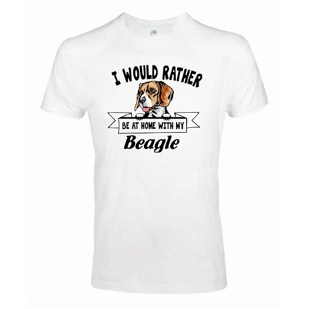 Beagle Kikande hund t-shirt - Rather be with...