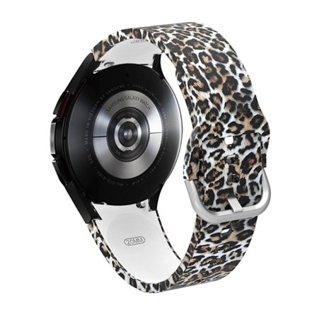 Samsung Galaxy Watch 4 klockarmband i silikon med snyggt mönster - Brun Leopard